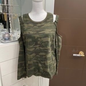 Sanctuary Cold Shoulder Came Sweater